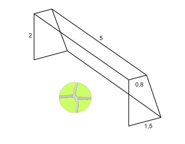 Sieť 3x2m,hĺbka 1mx1,5 m, 3mm,uzlova