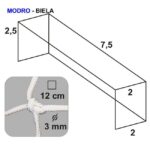 Sieť ná bránu 7,5x2,5m, hĺbka 2m, 12cm oko, 3mm uzlová